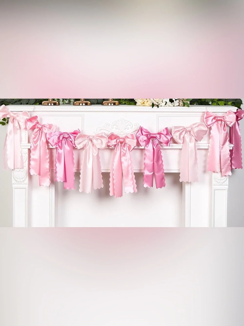 Elegant Coquette Pink Bow Garland (Brand New)